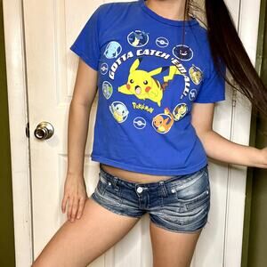 Vintage Pokemon Blue Gotta Catch 'Em All T-Shirt